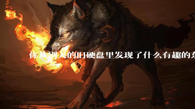 你从别人的旧硬盘里发现了什么有趣的东西？